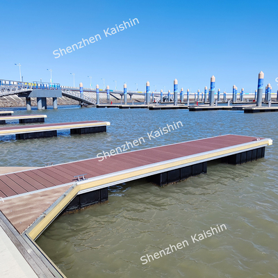 Customizable Portable Aluminum Floating Dock with Rubber Fender and 500mm Freeboard for Marina Applications